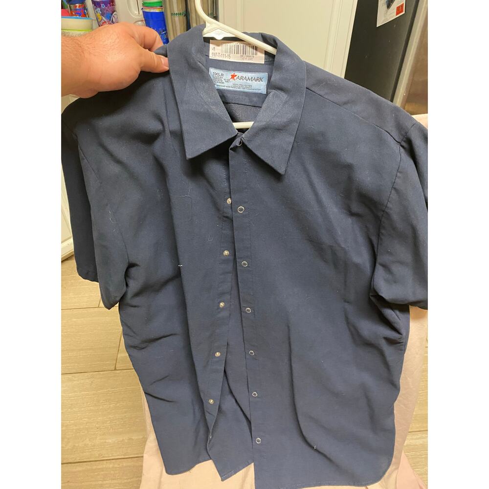Aramark Navy Blue Work Shirt Size XL